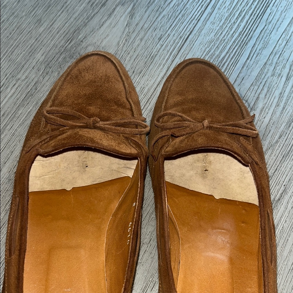 Ralph LaurenBrown Suede Loafers with Bow Detail - Picture 4 of 12